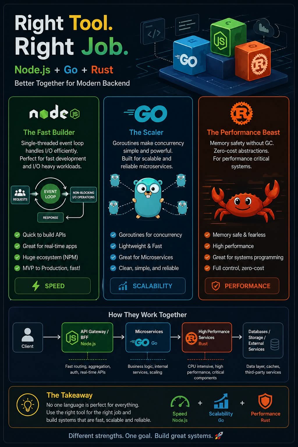 The Modern Backend Trifecta: Choosing the Right Tool for the Right Task